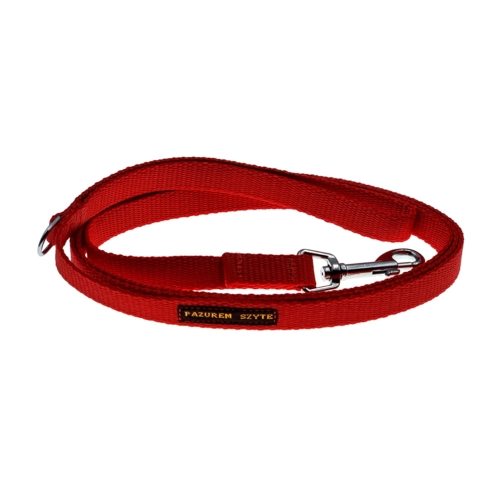 smycz tradycyjna z taśmy polipropylenowej 15mm czerwona.jpg