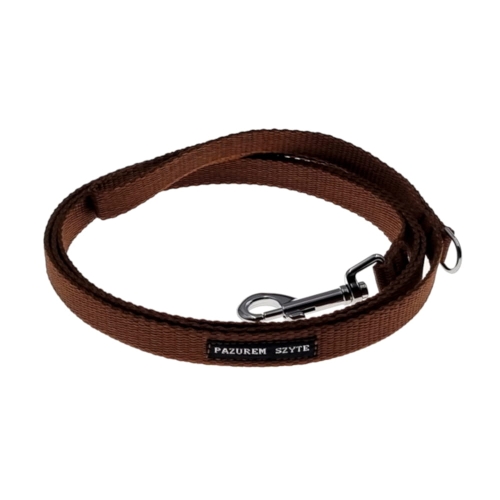 smycz tradycyjna z taśmy polipropylenowej 20mm brązowa