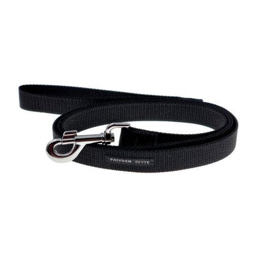 smycz tradycyjna z taśmy polipropylenowej 25mm czarna