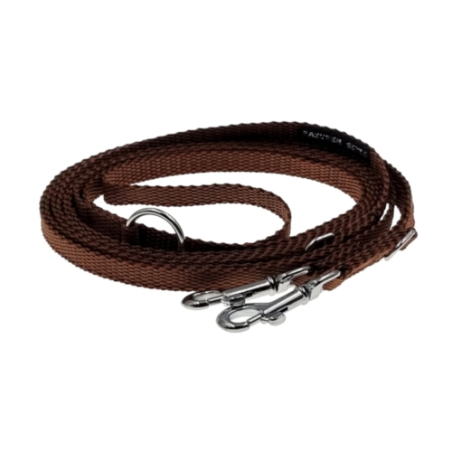 smycz przepinana 10 mm brązowa