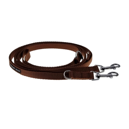 smycz przepinana 15mm brązowa