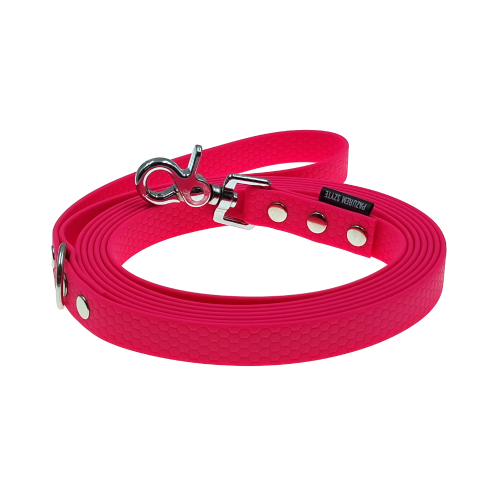 smycz tradycyjna klasyczna miejska hexa 20mm rózowa neonowa