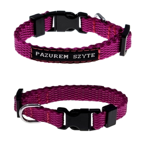 obroża na zatrask z taśmy polipropylenowej 10mm fuksja