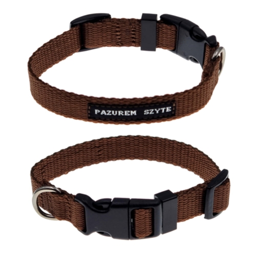 obroża na zatrask z taśmy polipropylenowej 20mm brązowa