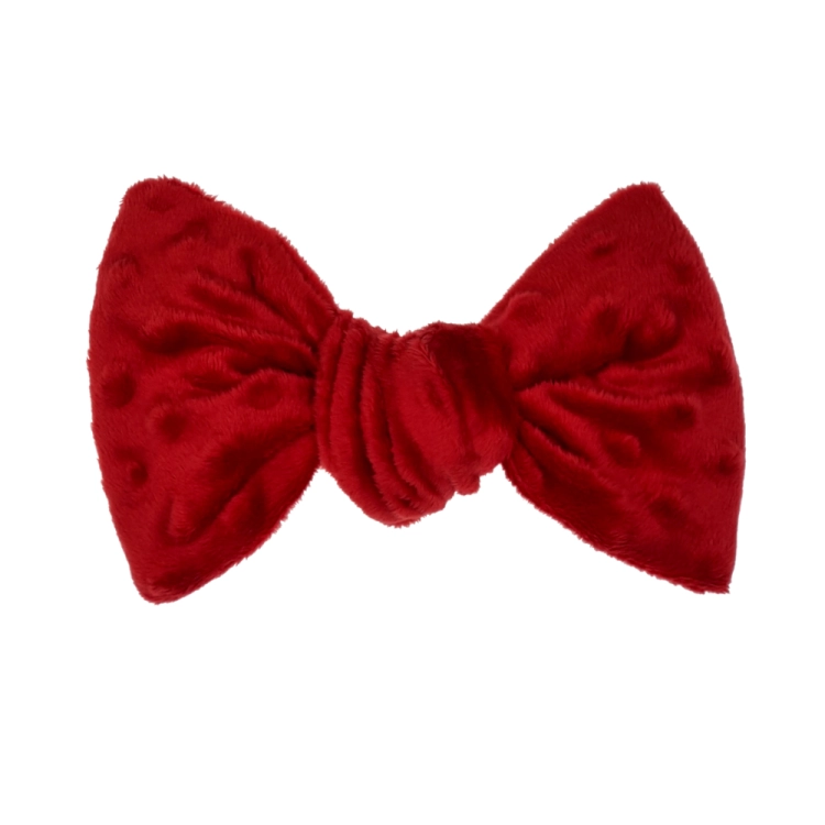 zabawka dla psa szeleszcząca kokardka szarpak czerwona