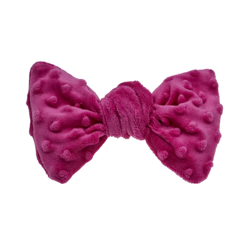 zabawka dla psa szeleszcząca kokardka szarpak fuksja