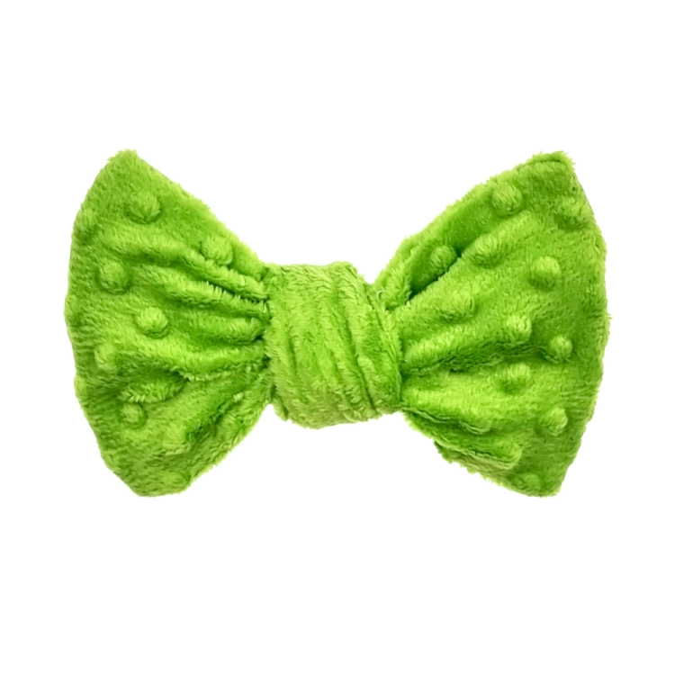 zabawka dla psa szeleszcząca kokardka szarpak limonka