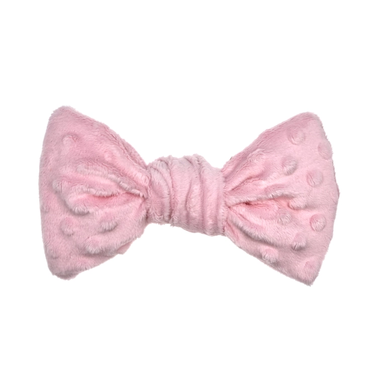 zabawka dla psa szeleszcząca kokardka szarpak różowa jasna