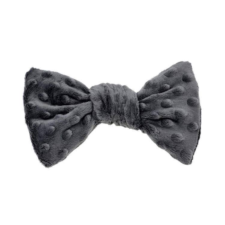 zabawka dla psa szeleszcząca kokardka szarpak szara grafitowa